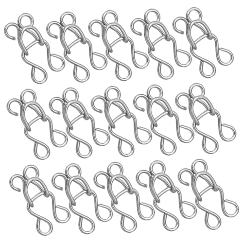 HEALSOPTHY 100Stücke Metall Haken und Augenverschluss Langlebig und Rostfrei für Kleidung Anzüge Hüte und Gürtel und Leicht zu Lagern Silber Farbton von HEALSOPTHY