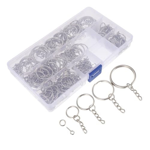 HEALSOPTHY 100Stücke Schlüsselringe Mit Offenen Ringen Und Metallschrauben Für DIY Schlüsselanhänger Zubehör Runde Schlüsselringe Für Bastelprojekte Und Anwendungen von HEALSOPTHY
