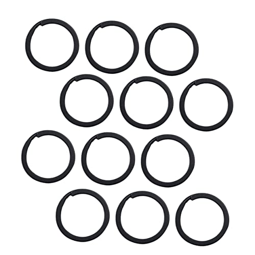 HEALSOPTHY 100Stücke Schwarze Eisen Schlüsselringe DIY Schlüsselanhänger Zubehör Rostfrei Stark Für Projekte Sicherer Verschluss Für Schlüssel Und Mehr von HEALSOPTHY