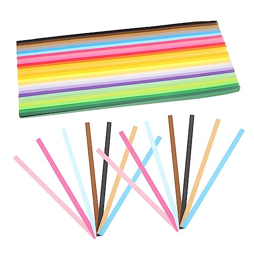 HEALSOPTHY 1030 Blatt Farben Bastelpapier Set mit Farbenfrohes Origami Faltpapier für Dekorative Streifen für Partydeko und DIY Bastelprojekte von HEALSOPTHY