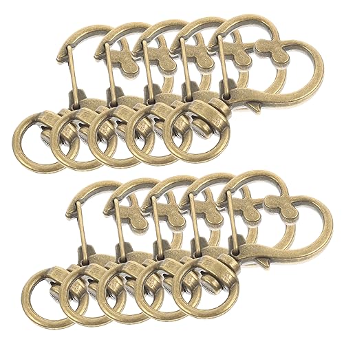 HEALSOPTHY 10Stücke Hängeschnallen Anhänger DIY Hummerverschlüsse für Schlüsselbund Taschen Geldbörsen Kunsthandwerk Feder Snap Karabiner Clips Antik Design HEALSOPTHY 10Stücke Hängeschnallen Anhänger DIY Hummerverschlüsse für Schlüsselbund Taschen Geldbörsen Kunsthandwerk Feder Snap Karabiner Clips Antik Design von HEALSOPTHY
