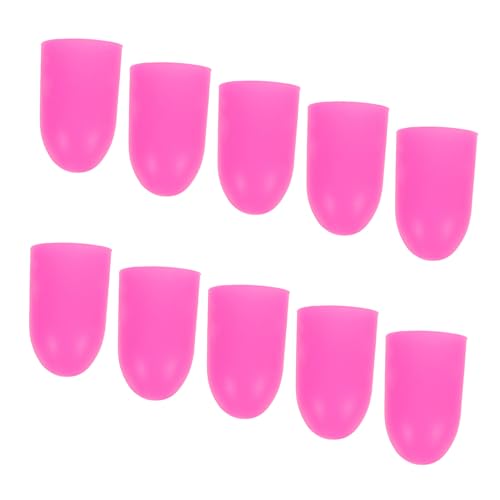 HEALSOPTHY 10Stücke Silikon Fingerhüllen Atmungsaktiver Fingerschutz für Sicheres Hitzebeständig und Rutschfest für Handarbeiten Kreuzstich Stickerei und Mehr von HEALSOPTHY