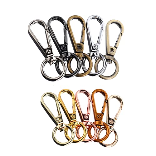 HEALSOPTHY 10Stücke Vintage Alu Verschlüsse für Taschenhaken und Hardware Zubehör Vielseitig Einsetzbar Schlüsselanhänger oder Gepäckschnalle Kompakt und Tragbar für Handtaschen von HEALSOPTHY