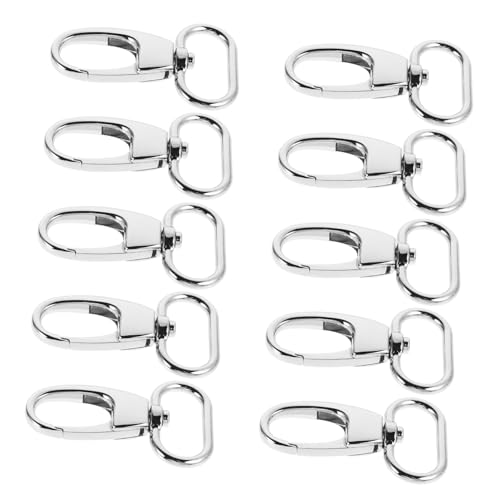 HEALSOPTHY 10Stücke Zinklegierungsbeutelverschlüsse Metallkarabiner für Schlüsselanhänger Handtaschen und DIY Projekte Stabile Schnallen mit Innendurchmesser von HEALSOPTHY