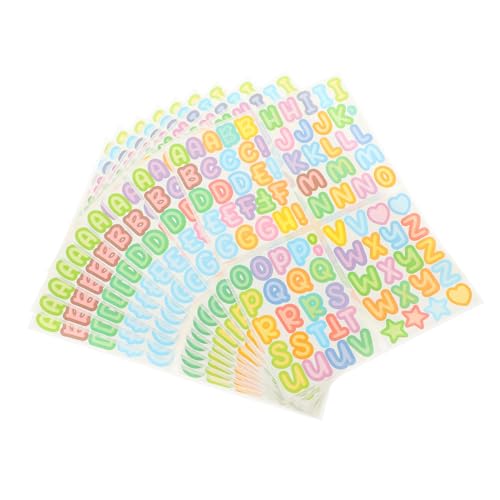 HEALSOPTHY 10blätter Selbstklebende Alphabet Buchstaben Sticker Für Kunstprojekte Wasserfeste Aufkleber Bunten Farben Für Kreative Bastelideen Und Dekoration von HEALSOPTHY