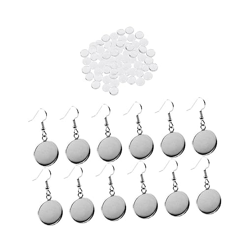 HEALSOPTHY 114 Stk Diy-ohrring-kit Ohrringe Schlüssel Silber Rostfrei Ohrring-drahthaken-rohlinge Schmuckbefund Reiz Zucht Ohrringanhänger Für Die Schmuckherstellung Felsen Leere Basis Silver von HEALSOPTHY