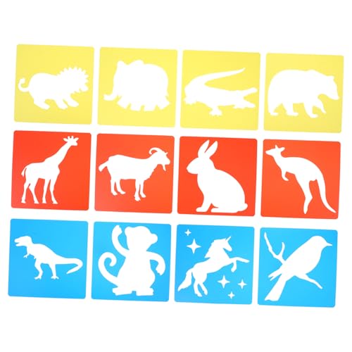 HEALSOPTHY 12 Blatt Teiliges Stencil Langlebigem Waschbarem PP mit Niedlichen Cartoon tiermotiven Leicht Kompakt und Sicher für Malerei Basteln und Kreative Kunstprojekte HEALSOPTHY 12 Blatt Teiliges Stencil Langlebigem Waschbarem PP mit Niedlichen Cartoon tiermotiven Leicht Kompakt und Sicher für Malerei Basteln und Kreative Kunstprojekte von HEALSOPTHY