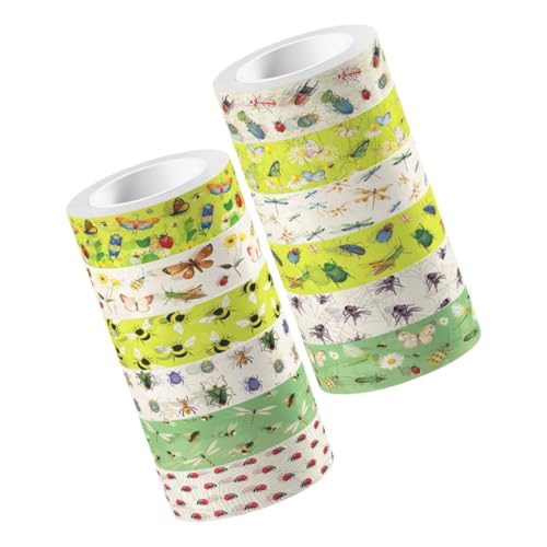 HEALSOPTHY 12 Rollen Teiliges Insekten Washi Tape Transparentes Dekoratives Scrapbooking Klebeband Selbstklebendes Bastelband für DIY Handbücher Tagebücher Fotoalben Einfach zu Schneiden und HEALSOPTHY 12 Rollen Teiliges Insekten Washi Tape Transparentes Dekoratives Scrapbooking Klebeband Selbstklebendes Bastelband für DIY Handbücher Tagebücher Fotoalben Einfach zu Schneiden und von HEALSOPTHY