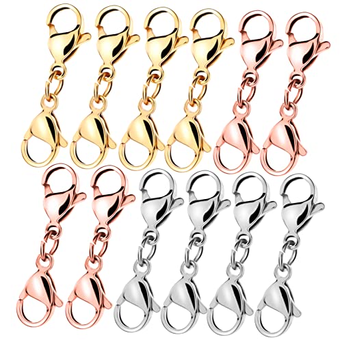 HEALSOPTHY 12 Stück Metall Lobster Clasps für Armbänder Gold Stahl und Roségold Doppelöffnungs Verschlüsse für DIY Schmuckherstellung und Verlängerungen von Ketten und Armbändern HEALSOPTHY 12 Stück Metall Lobster Clasps für Armbänder Gold Stahl und Roségold Doppelöffnungs Verschlüsse für DIY Schmuckherstellung und Verlängerungen von Ketten und Armbändern von HEALSOPTHY