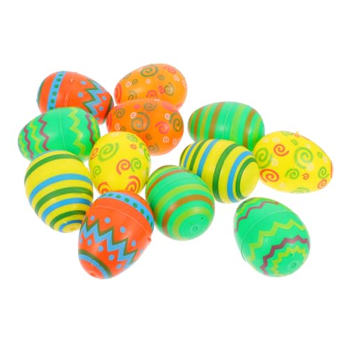 HEALSOPTHY 12 Stück Teiliges Bunte Kunststoff Ostereier Dekoration Realistische Simulation mit Halboffenem Design Langlebig und Bruchfest als Osterparty Deko für Kreative Bastelaktivitäten HEALSOPTHY 12 Stück Teiliges Bunte Kunststoff Ostereier Dekoration Realistische Simulation mit Halboffenem Design Langlebig und Bruchfest als Osterparty Deko für Kreative Bastelaktivitäten von HEALSOPTHY