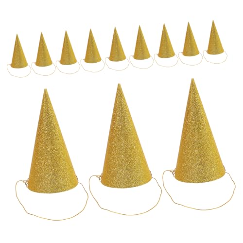 HEALSOPTHY 12 Stück Teiliges Goldene Glitzer Partyhüte mit Design Festliche Geburtstags und Partyhüte für Erwachsene Kopfbedeckung für Geburtstagsfeiern und Festliche Anlässe HEALSOPTHY 12 Stück Teiliges Goldene Glitzer Partyhüte mit Design Festliche Geburtstags und Partyhüte für Erwachsene Kopfbedeckung für Geburtstagsfeiern und Festliche Anlässe von HEALSOPTHY