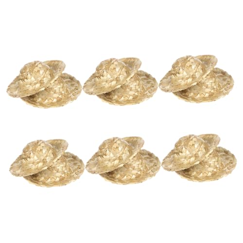 HEALSOPTHY 12 Stück Teiliges Handgefertigter Mini Strohhüte Fein Gewebte Puppenhüte Vielseitige DIY Bastelaccessoires für Puppenhausdekoration und Sommerpartys HEALSOPTHY 12 Stück Teiliges Handgefertigter Mini Strohhüte Fein Gewebte Puppenhüte Vielseitige DIY Bastelaccessoires für Puppenhausdekoration und Sommerpartys von HEALSOPTHY