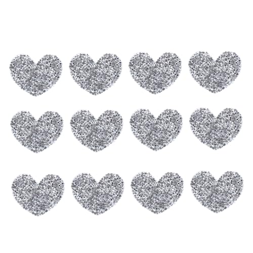 HEALSOPTHY 12 Stück Teiliges Herz Strass Patches zum Aufbügeln Selbstklebende DIY Applikationen für Kleidung Jeans Taschen und Hüte Silberne Glitzer Herz Designs zum Basteln und Reparieren HEALSOPTHY 12 Stück Teiliges Herz Strass Patches zum Aufbügeln Selbstklebende DIY Applikationen für Kleidung Jeans Taschen und Hüte Silberne Glitzer Herz Designs zum Basteln und Reparieren von HEALSOPTHY