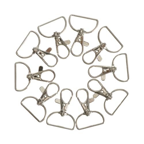 HEALSOPTHY 12 Stück Teiliges Metall lobster verschlüsse mit Drehhaken Robuster Schlüsselclip für DIY Schmuck Taschen und Schlüsselanhänger Langlebige Karabinerhaken für Bastelprojekte von HEALSOPTHY