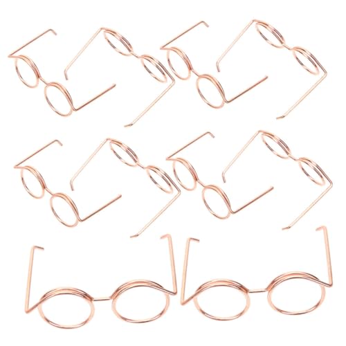 HEALSOPTHY 12 Stück Teiliges Mini Brillen für Puppen Leichte Langlebige Metallrahmen ohne Gläser Klassische Runde Form in Roségold als Puppenaccessoires und Dekoration für Rollenspiele HEALSOPTHY 12 Stück Teiliges Mini Brillen für Puppen Leichte Langlebige Metallrahmen ohne Gläser Klassische Runde Form in Roségold als Puppenaccessoires und Dekoration für Rollenspiele von HEALSOPTHY