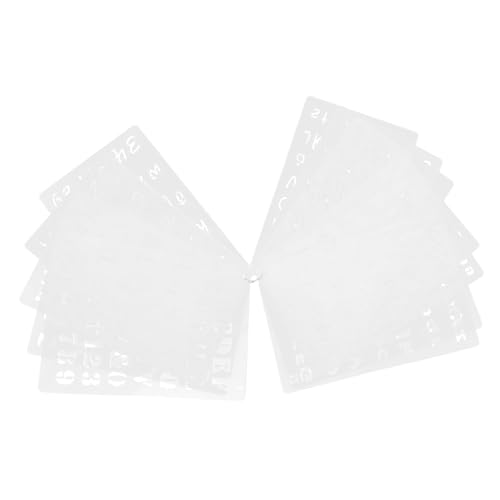 HEALSOPTHY 12 Stück Teiliges Schablonen Buchstaben und Zahlen Präzise Wiederverwendbare Malvorlagen für DIY Holzschilder Kreative Wandgestaltung Waschbare Farbschablonen für Bastelprojekte von HEALSOPTHY