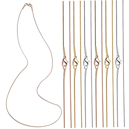 HEALSOPTHY 12 Stück Teiliges Schlangenkette mit Karabinerverschluss Diy Halskette für Schmuckherstellung Glänzend Langlebig für Kreative Projekte von HEALSOPTHY
