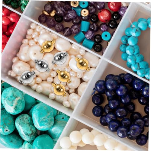 HEALSOPTHY 12 Stück Teiliges Schmuck magnetverschluss Langlebigem Material Feine Verarbeitung Vielseitiger DIY Verschluss für Halsketten und Armbänder Rostfrei Klassisches Design zum Basteln von HEALSOPTHY