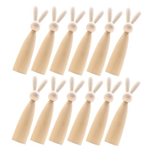 HEALSOPTHY 12 Stück Teiliges Set Kleine Holzfiguren Hasenkopf zum Bemalen Natürliche Holzskulpturen mit Glatter Oberfläche DIY für Ostern und Kreative Dekorationen HEALSOPTHY 12 Stück Teiliges Set Kleine Holzfiguren Hasenkopf zum Bemalen Natürliche Holzskulpturen mit Glatter Oberfläche DIY für Ostern und Kreative Dekorationen von HEALSOPTHY