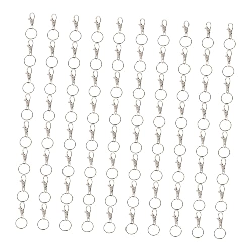 HEALSOPTHY 120 Stück Teiliges Schmuck Verschluss mit Dreh Lobster Verschlüssen und Schlüsselringen Langlebige Premium Buckles für DIY Schlüsselanhänger und Handgemachten Schmuck von HEALSOPTHY