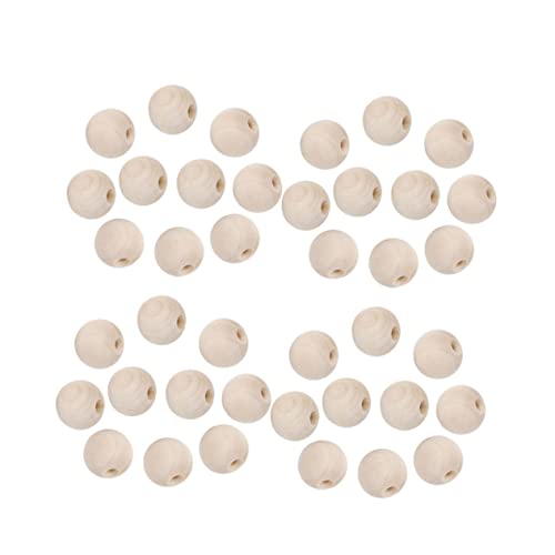 HEALSOPTHY 1200 Stück Natürliche Runde Holzperlen für DIY Schmuck Bastelperlen Armband Anhänger Zubehör Kreative Bastelideen Einfache Holzkugeln für Heimdekoration und Schmuckherstellung von HEALSOPTHY