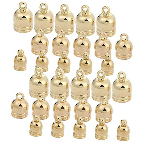 HEALSOPTHY 120Stücke Endkappen für DIY Schmuckherstellung Robuste Quasten Endkappen Sicheren Materialien für Armbänder und Schlüsselanhänger Kompatibel von HEALSOPTHY