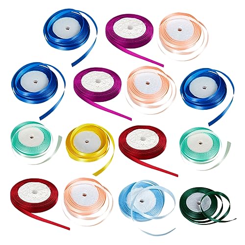 HEALSOPTHY 15 Rollen Dekorative Satinbänder Geschenkband für Hochzeiten Diy Bastelarbeiten und Festdekorationen Vielseitig Einsetzbar Verschiedenen Farben Leicht zu Lagern und Bequem zu HEALSOPTHY 15 Rollen Dekorative Satinbänder Geschenkband für Hochzeiten Diy Bastelarbeiten und Festdekorationen Vielseitig Einsetzbar Verschiedenen Farben Leicht zu Lagern und Bequem zu von HEALSOPTHY
