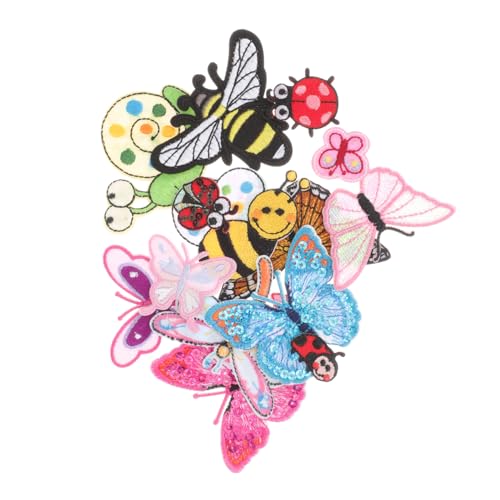 HEALSOPTHY 15 Stück Teiliges Bestickte Tier Aufnäher Bunte DIY Patches zum Aufbügeln Langlebige Kleidung Dekoration für Pullover Rucksäcke Leggings Praktische Reparatur und Modischer Look von HEALSOPTHY