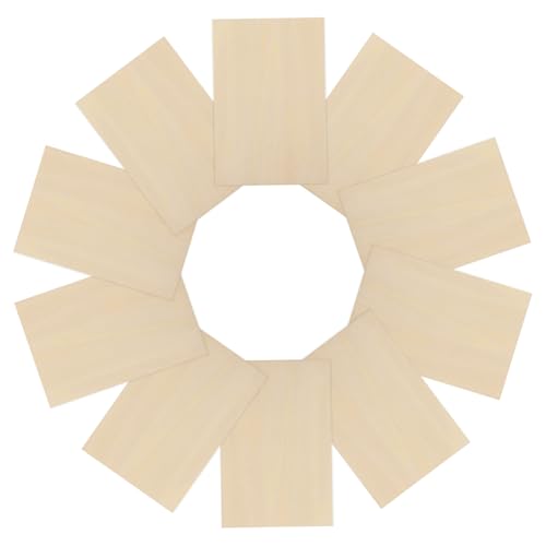 HEALSOPTHY 15 Stück Teiliges Rechteckige Balsaholzplatten Unbehandelte Glatte DIY Holzscheiben für Basteln Bemalbar Stabile Holzstücke für Kreative Projekte von HEALSOPTHY