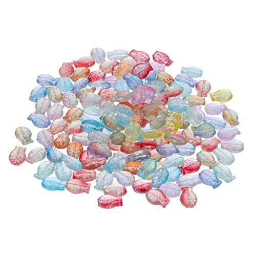 HEALSOPTHY 150 Stück Fischform Perlen Glasperlen für DIY Schmuckherstellung Bunte Anhänger für Armbänder und Kreative Bastelideen für Jede Gelegenheit von HEALSOPTHY