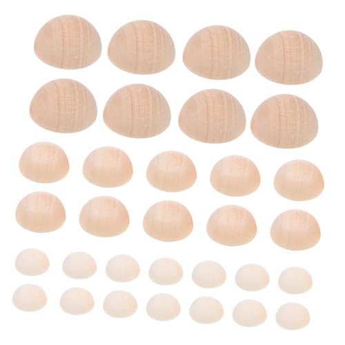 HEALSOPTHY 150 Stück Halbrunde Holzperlen Unbehandelte Holzkugeln für DIY Projekte für Basteln und Dekoration HEALSOPTHY 150 Stück Halbrunde Holzperlen Unbehandelte Holzkugeln für DIY Projekte für Basteln und Dekoration von HEALSOPTHY