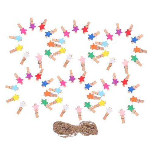 HEALSOPTHY 150 Stück Mini Holz-wäscheklammern mit Juteseil Bunte Fünf-eck-klammern Vielseitige Kleine Wäscheklammern für Fotos Wäsche Bastelprojekte Indoor Outdoor Nutzung HEALSOPTHY 150 Stück Mini Holz-wäscheklammern mit Juteseil Bunte Fünf-eck-klammern Vielseitige Kleine Wäscheklammern für Fotos Wäsche Bastelprojekte Indoor Outdoor Nutzung von HEALSOPTHY