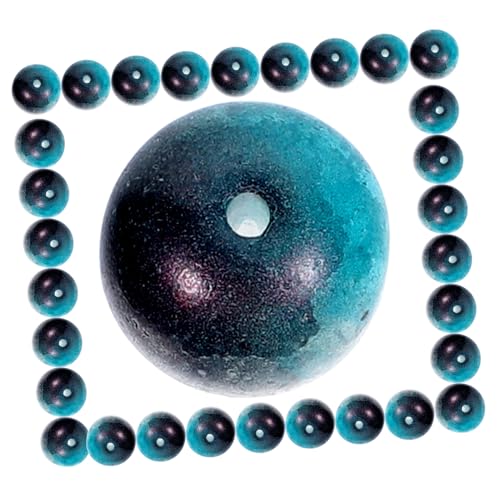 HEALSOPTHY 150 Stück Teiliges Glasperlen in Blau Schwarz Kleine Runde Schmuckperlen für DIY Armbänder Halsketten und Bastelprojekte Glatte Oberfläche Langlebig und Kratzfrei von HEALSOPTHY