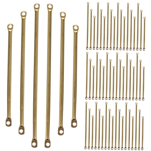 HEALSOPTHY 150 Stück Teiliges Kupfer Schmuck Verbindungsstäbe Glatte Oberfläche Leichtes DIY Zubehör für Armbänder Halsketten und Ohrringe für Schmuckherstellung und Bastelprojekte von HEALSOPTHY