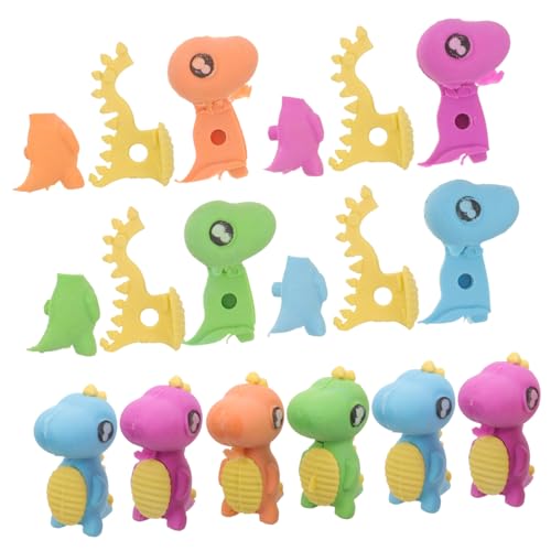 HEALSOPTHY 15Stücke Giraffen Radiergummis für Lustige Mini Radiergummis Schulpreise Geschenkideen und Mitgebsel für Klassenräume Zufälligen Farben und Designs von HEALSOPTHY