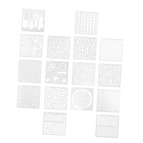 HEALSOPTHY 16 Blatt Kunstmuster Schablonen Teiliges Pet Material Wiederverwendbare Schablonen für Diy Handwerk Dekorative Vorlagen für Wandgestaltung für Besondere Anlässe von HEALSOPTHY