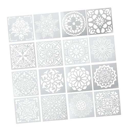 HEALSOPTHY 16 Stück Mandala-Vorlage Schablone Malerei Formen zum Zeichnen von Mandalas bastelvorlagen ausmalbilder Dekoration Vorlage Zeichnungsvorlage Handwerksvorlage das Haustier von HEALSOPTHY