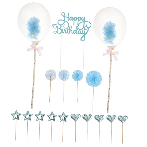 HEALSOPTHY 17 Stück Teiliges Happy Birthday Tortenstecker Dekorative Kuchenaufsätze für Geburtstagsfeiern Blauer PU Ausstattung für Verschiedene Tortenstile und Anlässe HEALSOPTHY 17 Stück Teiliges Happy Birthday Tortenstecker Dekorative Kuchenaufsätze für Geburtstagsfeiern Blauer PU Ausstattung für Verschiedene Tortenstile und Anlässe von HEALSOPTHY