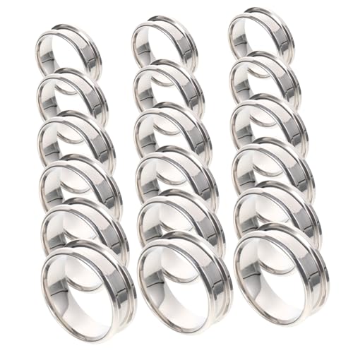 HEALSOPTHY 18 Stück Teiliges Edelstahl Ring Glatte Ringe mit Farbverlauf und Rillen Grooved Plain Finger Ringe für Schmuckherstellung Hautfreundlich und Langlebig HEALSOPTHY 18 Stück Teiliges Edelstahl Ring Glatte Ringe mit Farbverlauf und Rillen Grooved Plain Finger Ringe für Schmuckherstellung Hautfreundlich und Langlebig von HEALSOPTHY
