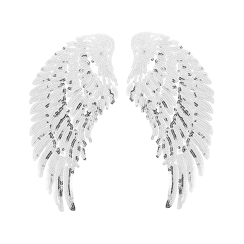 HEALSOPTHY 1Paar Engel Pailletten Aufnäher Set Glitzer Applikationen für DIY Kleidung Handwerk Bastelprojekte Langlebig und Auffällig zum Aufbügeln oder Annähen HEALSOPTHY 1Paar Engel Pailletten Aufnäher Set Glitzer Applikationen für DIY Kleidung Handwerk Bastelprojekte Langlebig und Auffällig zum Aufbügeln oder Annähen von HEALSOPTHY