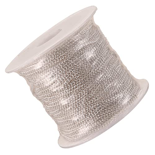 HEALSOPTHY 1Rolle DIY Schmuckkette Kupferkette Silberfarben für Armband und Halskette Schmuckherstellung Robust Vielseitig und Farbecht Zubehör für Projekte von HEALSOPTHY