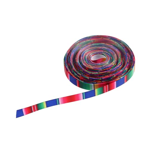 HEALSOPTHY 1Rolle Mexikanisches Serape Band Yards für DIY Projekte Geschenkverpackungen Partydekorationen und Haarschleifen Geburtstags von HEALSOPTHY