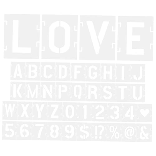 HEALSOPTHY 1Satz Alphabet Schablonen Wiederverwendbare Malschablonen Pet Große für Wandgestaltung DIY Projekte Heimdekoration und Kunsthandwerk HEALSOPTHY 1Satz Alphabet Schablonen Wiederverwendbare Malschablonen Pet Große für Wandgestaltung DIY Projekte Heimdekoration und Kunsthandwerk von HEALSOPTHY