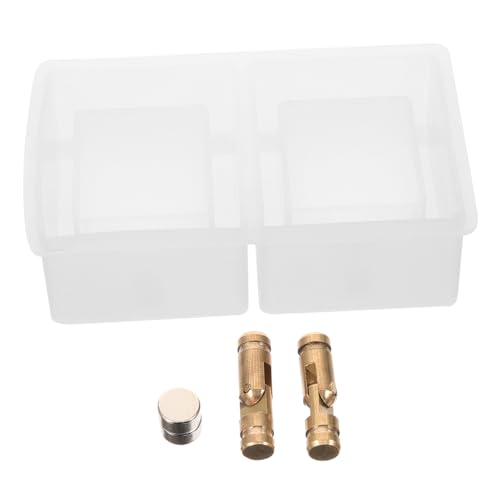 HEALSOPTHY 1Satz DIY Silikonform für Aufbewahrungsboxen Rechteckige mit Antihaftbeschichtung für Bastelprojekte und Epoxidharz Magneten und Scharnieren von HEALSOPTHY
