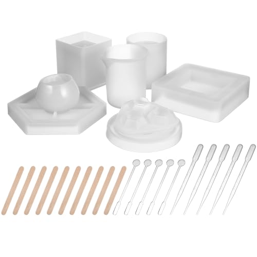 HEALSOPTHY 1Satz Epoxidharz Silikonformen Teilig für DIY Projekte Vielseitige Formen für Untersetzer Aschenbecher Mehr Kompatibel mit Harz Wachs und Einfaches Entformen HEALSOPTHY 1Satz Epoxidharz Silikonformen Teilig für DIY Projekte Vielseitige Formen für Untersetzer Aschenbecher Mehr Kompatibel mit Harz Wachs und Einfaches Entformen von HEALSOPTHY