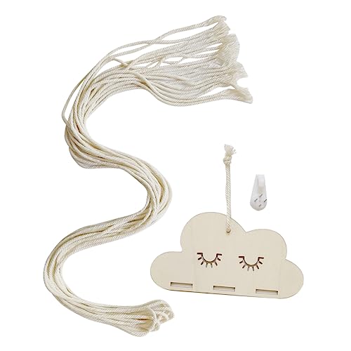 HEALSOPTHY 1Satz Hängendes Holzschild DIY Dekoration für Wandgestaltung Holzornament mit Hanfseil Bastelset für Kinderzimmer und Wohnräume Langlebig von HEALSOPTHY