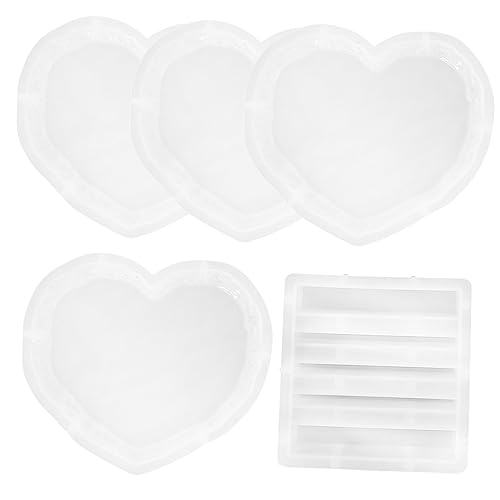 HEALSOPTHY 1Satz Herzförmige Untersetzer Gießform Silikonformen für DIY Epoxidharz Untersetzer Unregelmäßige Form Langlebiges Material Einfach zu Bedienen HEALSOPTHY 1Satz Herzförmige Untersetzer Gießform Silikonformen für DIY Epoxidharz Untersetzer Unregelmäßige Form Langlebiges Material Einfach zu Bedienen von HEALSOPTHY