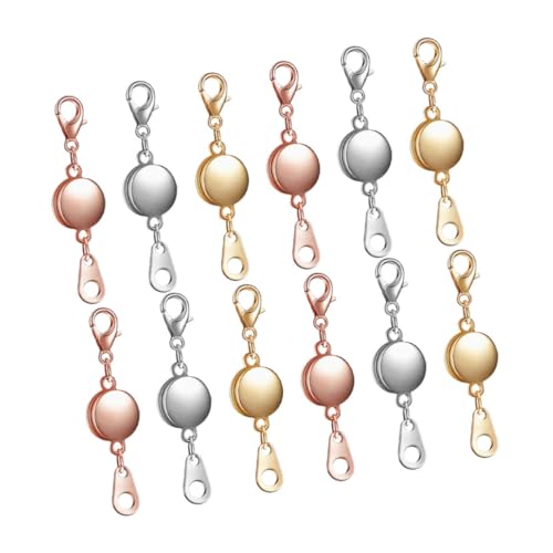 HEALSOPTHY 1Satz Magnetische Schmuckverschlüsse mit Runden Magnetverschlüssen für und Armbänder Elegantes Design für DIY Schmuck Einfach zu Bedienen von HEALSOPTHY