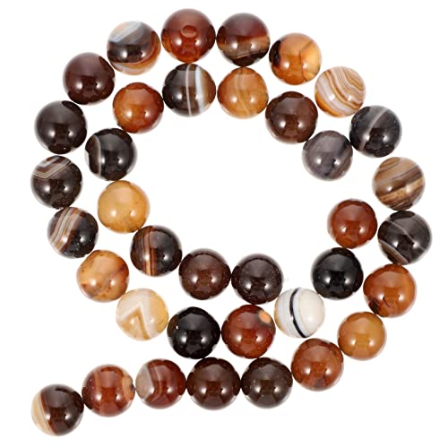 HEALSOPTHY 1Satz Runde Perlen Natürliche Streifen Agate DIY Schmuckperlen für Armbänder für Bastelprojekte und HEALSOPTHY 1Satz Runde Perlen Natürliche Streifen Agate DIY Schmuckperlen für Armbänder für Bastelprojekte und von HEALSOPTHY