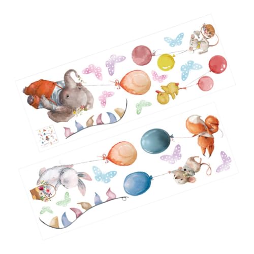 HEALSOPTHY 2 Blätter Bögen Tierballon Wandsticker PVC Selbstklebend Kinderzimmer Dekoration Kindergarten Hintergrund Aufkleber Abnehmbar Niedliche DIY Wandbilder HEALSOPTHY 2 Blätter Bögen Tierballon Wandsticker PVC Selbstklebend Kinderzimmer Dekoration Kindergarten Hintergrund Aufkleber Abnehmbar Niedliche DIY Wandbilder von HEALSOPTHY